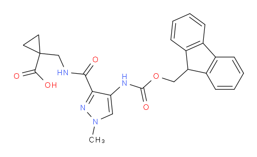 1-({[4-({[(9H-fluoren-9-yl)methoxy]carbonyl}amino)-1-methyl-1H-pyrazol-3-yl]formamido}methyl)cyclopropane-1-carboxylic acid