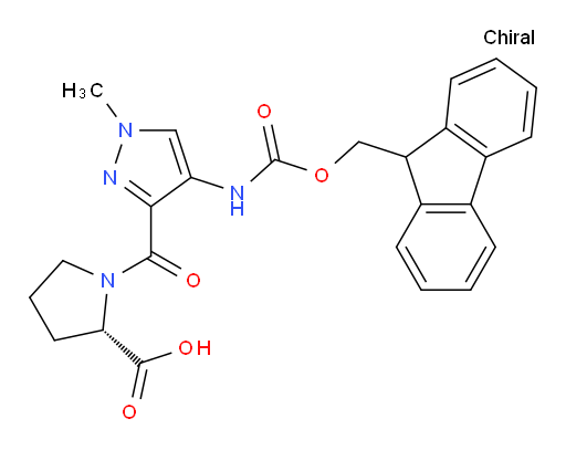 (2S)-1-[4-({[(9H-fluoren-9-yl)methoxy]carbonyl}amino)-1-methyl-1H-pyrazole-3-carbonyl]pyrrolidine-2-carboxylic acid