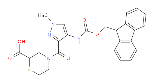 4-[4-({[(9H-fluoren-9-yl)methoxy]carbonyl}amino)-1-methyl-1H-pyrazole-3-carbonyl]thiomorpholine-2-carboxylic acid