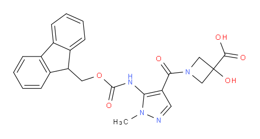 1-[5-({[(9H-fluoren-9-yl)methoxy]carbonyl}amino)-1-methyl-1H-pyrazole-4-carbonyl]-3-hydroxyazetidine-3-carboxylic acid