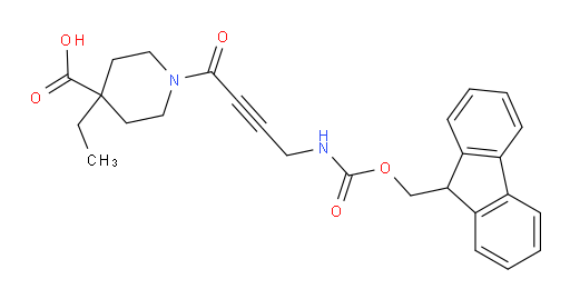 4-ethyl-1-[4-({[(9H-fluoren-9-yl)methoxy]carbonyl}amino)but-2-ynoyl]piperidine-4-carboxylic acid