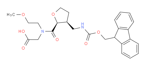 rac-2-{1-[(2R,3R)-3-[({[(9H-fluoren-9-yl)methoxy]carbonyl}amino)methyl]oxolan-2-yl]-N-(2-methoxyethyl)formamido}acetic acid