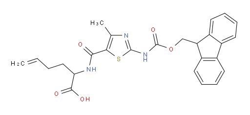 2-{[2-({[(9H-fluoren-9-yl)methoxy]carbonyl}amino)-4-methyl-1,3-thiazol-5-yl]formamido}hex-5-enoic acid