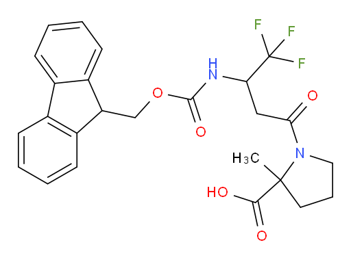 1-[3-({[(9H-fluoren-9-yl)methoxy]carbonyl}amino)-4,4,4-trifluorobutanoyl]-2-methylpyrrolidine-2-carboxylic acid