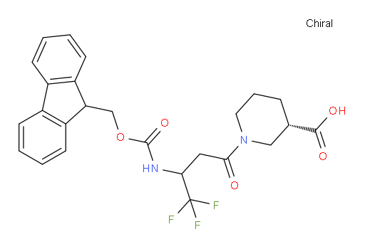 (3S)-1-[3-({[(9H-fluoren-9-yl)methoxy]carbonyl}amino)-4,4,4-trifluorobutanoyl]piperidine-3-carboxylic acid