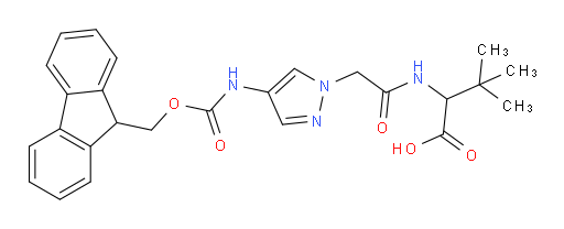 2-{2-[4-({[(9H-fluoren-9-yl)methoxy]carbonyl}amino)-1H-pyrazol-1-yl]acetamido}-3,3-dimethylbutanoic acid