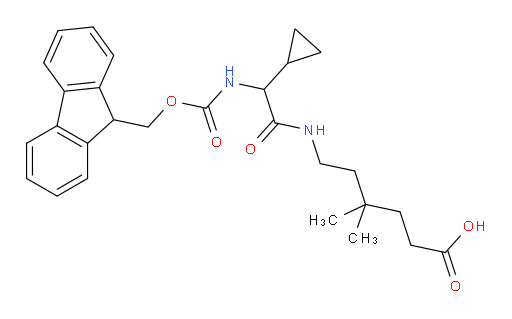 6-[2-cyclopropyl-2-({[(9H-fluoren-9-yl)methoxy]carbonyl}amino)acetamido]-4,4-dimethylhexanoic acid