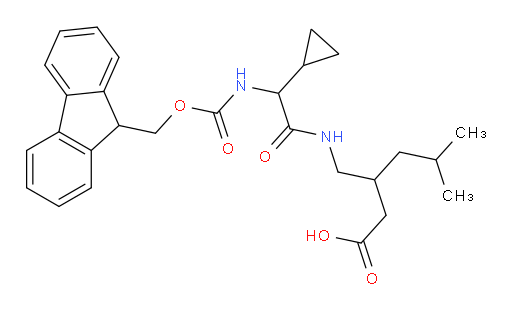 3-{[2-cyclopropyl-2-({[(9H-fluoren-9-yl)methoxy]carbonyl}amino)acetamido]methyl}-5-methylhexanoic acid