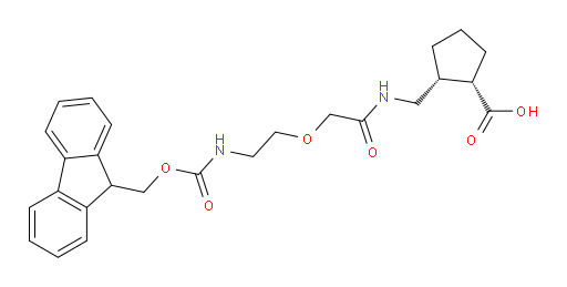 rac-(1R,2S)-2-({2-[2-({[(9H-fluoren-9-yl)methoxy]carbonyl}amino)ethoxy]acetamido}methyl)cyclopentane-1-carboxylic acid