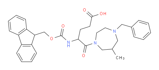 5-(4-benzyl-6-methyl-1,4-diazepan-1-yl)-4-({[(9H-fluoren-9-yl)methoxy]carbonyl}amino)-5-oxopentanoic acid