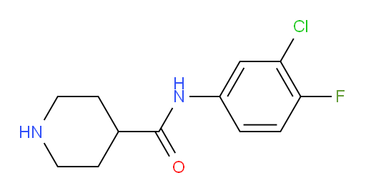 N-(3-chloro-4-fluorophenyl)piperidine-4-carboxamide