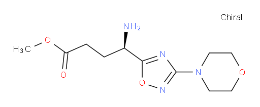 methyl (4R)-4-amino-4-[3-(morpholin-4-yl)-1,2,4-oxadiazol-5-yl]butanoate