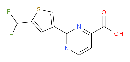 2-[5-(difluoromethyl)thiophen-3-yl]pyrimidine-4-carboxylic acid
