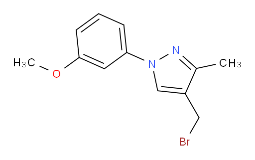 4-(bromomethyl)-1-(3-methoxyphenyl)-3-methyl-1H-pyrazole