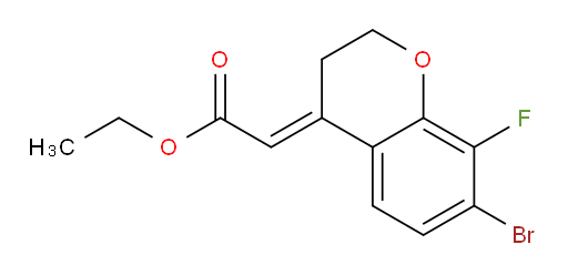 ethyl 2-[(4E)-7-bromo-8-fluoro-3,4-dihydro-2H-1-benzopyran-4-ylidene]acetate