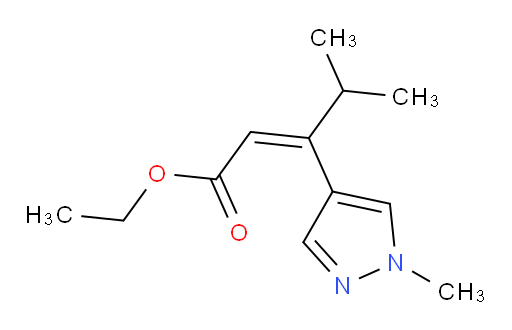 ethyl (2Z)-4-methyl-3-(1-methyl-1H-pyrazol-4-yl)pent-2-enoate