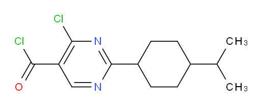 4-chloro-2-[4-(propan-2-yl)cyclohexyl]pyrimidine-5-carbonyl chloride