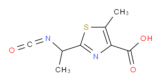 2-(1-isocyanatoethyl)-5-methyl-1,3-thiazole-4-carboxylic acid