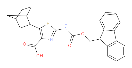 5-{bicyclo[2.2.1]heptan-2-yl}-2-({[(9H-fluoren-9-yl)methoxy]carbonyl}amino)-1,3-thiazole-4-carboxylic acid