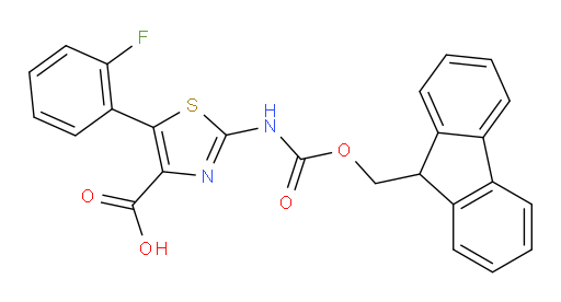 2-({[(9H-fluoren-9-yl)methoxy]carbonyl}amino)-5-(2-fluorophenyl)-1,3-thiazole-4-carboxylic acid