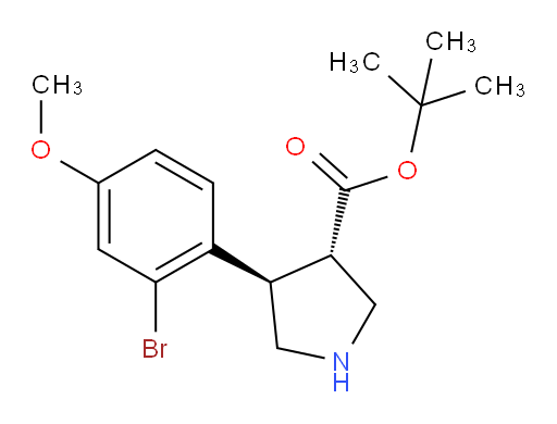 rac-tert-butyl (3R,4S)-4-(2-bromo-4-methoxyphenyl)pyrrolidine-3-carboxylate