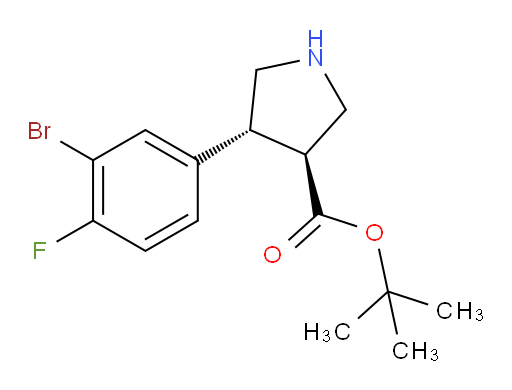 rac-tert-butyl (3R,4S)-4-(3-bromo-4-fluorophenyl)pyrrolidine-3-carboxylate