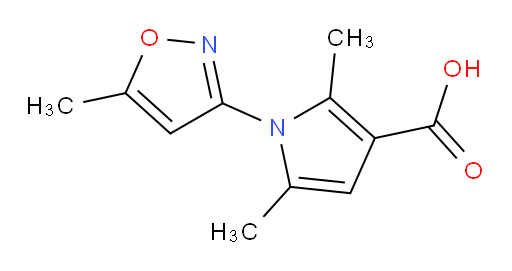 2,5-dimethyl-1-(5-methyl-1,2-oxazol-3-yl)-1H-pyrrole-3-carboxylic acid