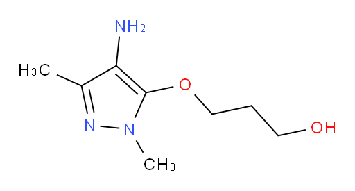3-[(4-amino-1,3-dimethyl-1H-pyrazol-5-yl)oxy]propan-1-ol