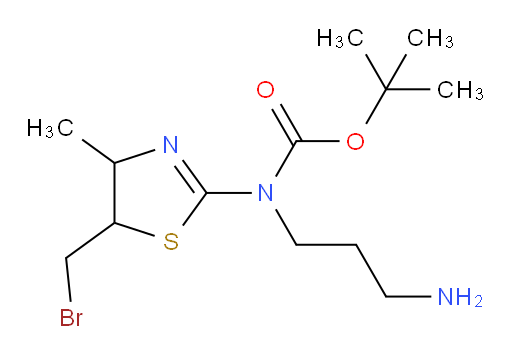 tert-butyl N-(3-aminopropyl)-N-[5-(bromomethyl)-4-methyl-4,5-dihydro-1,3-thiazol-2-yl]carbamate