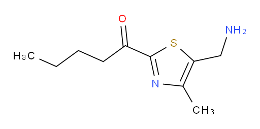 1-[5-(aminomethyl)-4-methyl-1,3-thiazol-2-yl]pentan-1-one