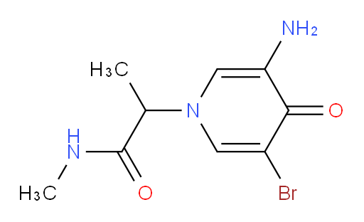 2-(3-amino-5-bromo-4-oxo-1,4-dihydropyridin-1-yl)-N-methylpropanamide