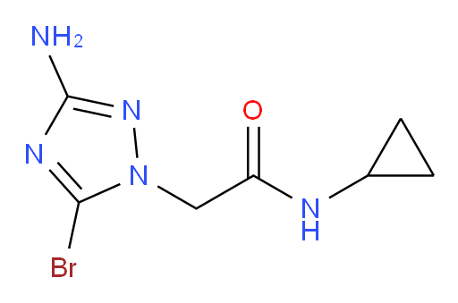 2-(3-amino-5-bromo-1H-1,2,4-triazol-1-yl)-N-cyclopropylacetamide