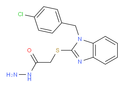 2-({1-[(4-chlorophenyl)methyl]-1H-1,3-benzodiazol-2-yl}sulfanyl)acetohydrazide