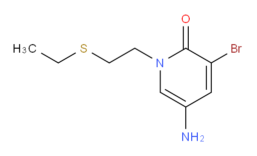 5-amino-3-bromo-1-[2-(ethylsulfanyl)ethyl]-1,2-dihydropyridin-2-one