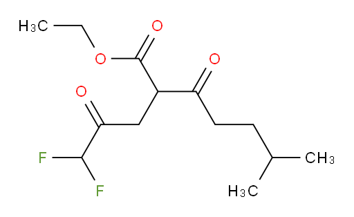 ethyl 2-(3,3-difluoro-2-oxopropyl)-6-methyl-3-oxoheptanoate