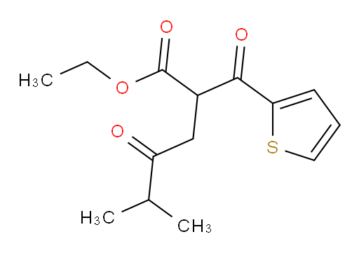 ethyl 5-methyl-4-oxo-2-(thiophene-2-carbonyl)hexanoate