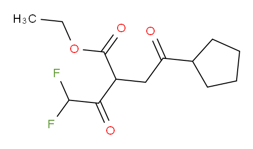 ethyl 2-(2-cyclopentyl-2-oxoethyl)-4,4-difluoro-3-oxobutanoate