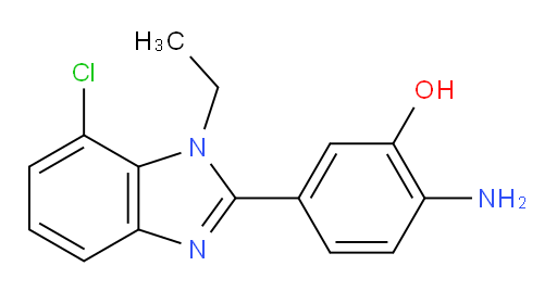 2-amino-5-(7-chloro-1-ethyl-1H-1,3-benzodiazol-2-yl)phenol