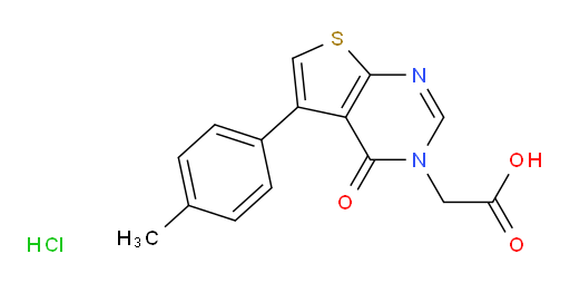 2-[5-(4-methylphenyl)-4-oxo-3H,4H-thieno[2,3-d]pyrimidin-3-yl]acetic acid hydrochloride