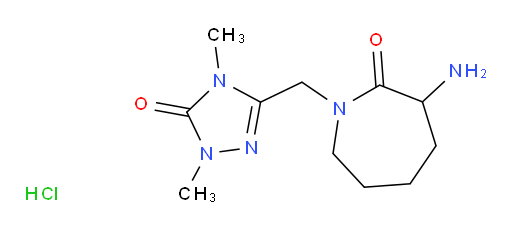 3-amino-1-[(1,4-dimethyl-5-oxo-4,5-dihydro-1H-1,2,4-triazol-3-yl)methyl]azepan-2-one hydrochloride