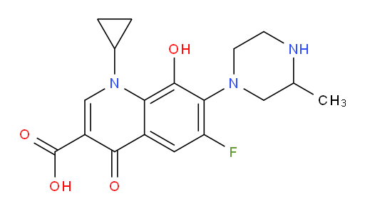 1-Cyclopropyl-6-fluoro-1,4-dihydro-8-hydroxy-7-(3-methyl-piperazin-1-yl)-4-oxo-Quinolin-3-carboxylic acid