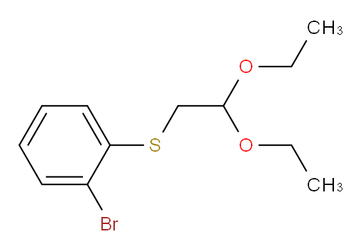 (2-broMophenyl)(2,2-diethoxyethyl)sulfane;Benzene, 1-broMo-2-[(2,2-diethoxyethyl)thio]-;1-BROMO-2-(2,2-DIETHOXY-ETHYLSULFANYL)-BENZENE