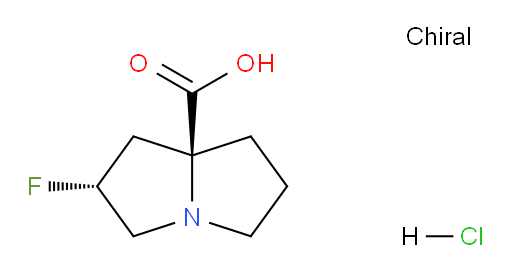 (2R,7aS)-rel-2-fluorohexahydro-1H-pyrrolizine-7a-carboxylic acid hydrochloride