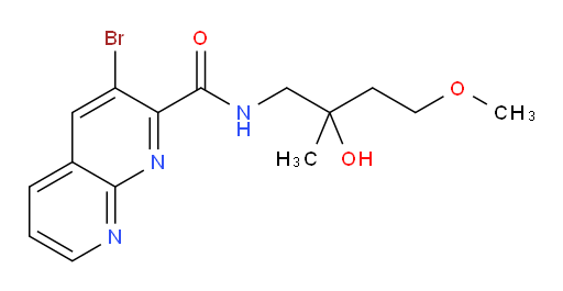3-bromo-N-(2-hydroxy-4-methoxy-2-methylbutyl)-1,8-naphthyridine-2-carboxamide