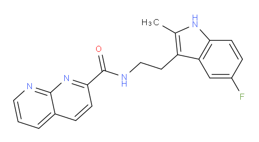 N-(2-(5-fluoro-2-methyl-1H-indol-3-yl)ethyl)-1,8-naphthyridine-2-carboxamide