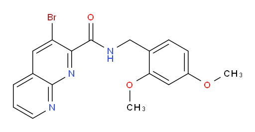 3-bromo-N-(2,4-dimethoxybenzyl)-1,8-naphthyridine-2-carboxamide