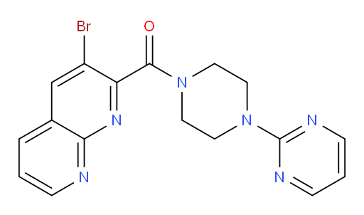 (3-bromo-1,8-naphthyridin-2-yl)(4-(pyrimidin-2-yl)piperazin-1-yl)methanone