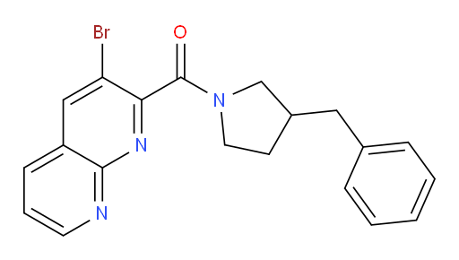 (3-benzylpyrrolidin-1-yl)(3-bromo-1,8-naphthyridin-2-yl)methanone