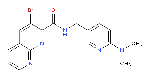 3-bromo-N-((6-(dimethylamino)pyridin-3-yl)methyl)-1,8-naphthyridine-2-carboxamide