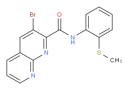 3-bromo-N-(2-(methylthio)phenyl)-1,8-naphthyridine-2-carboxamide